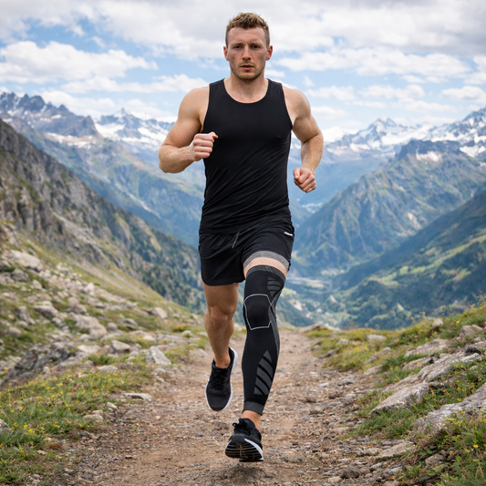 Manchon compression jambe complète – Running cyclisme antidérapant