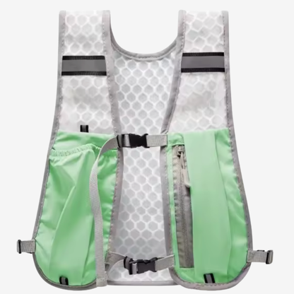 Gilet d'hydratation réfléchissant unisexe – sac d’hydratation léger avec poche téléphone pour running et trail