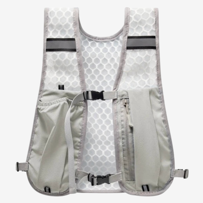 Gilet d'hydratation réfléchissant unisexe – sac d’hydratation léger avec poche téléphone pour running et trail