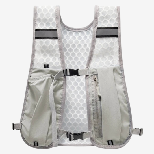 Gilet d'hydratation réfléchissant unisexe – sac d’hydratation léger avec poche téléphone pour running et trail