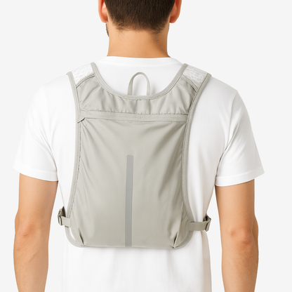 Gilet d'hydratation réfléchissant unisexe – sac d’hydratation léger avec poche téléphone pour running et trail