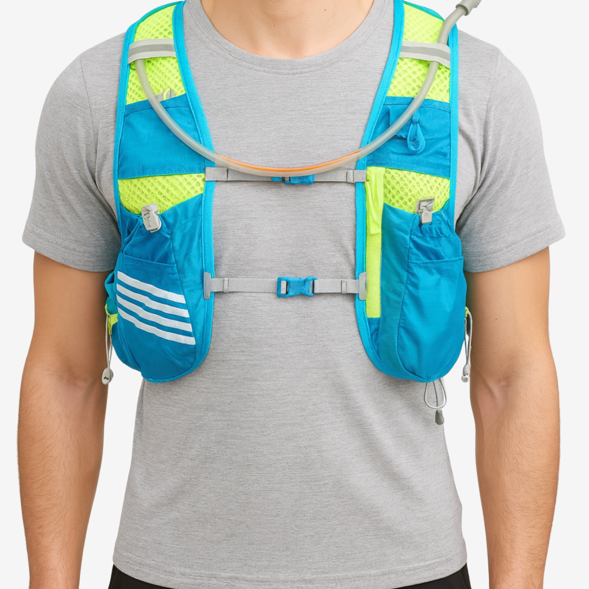 Gilet d'hydratation unisexe léger et respirant – sac d’hydratation réfléchissant pour running et trail