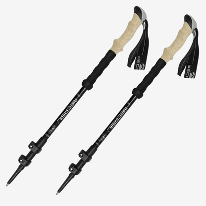 Bâtons trail aluminium réglables 62-135cm – Poignée liège carbure