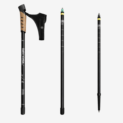 Bâtons de course télescopiques aluminium 63-135cm – Poignée liège